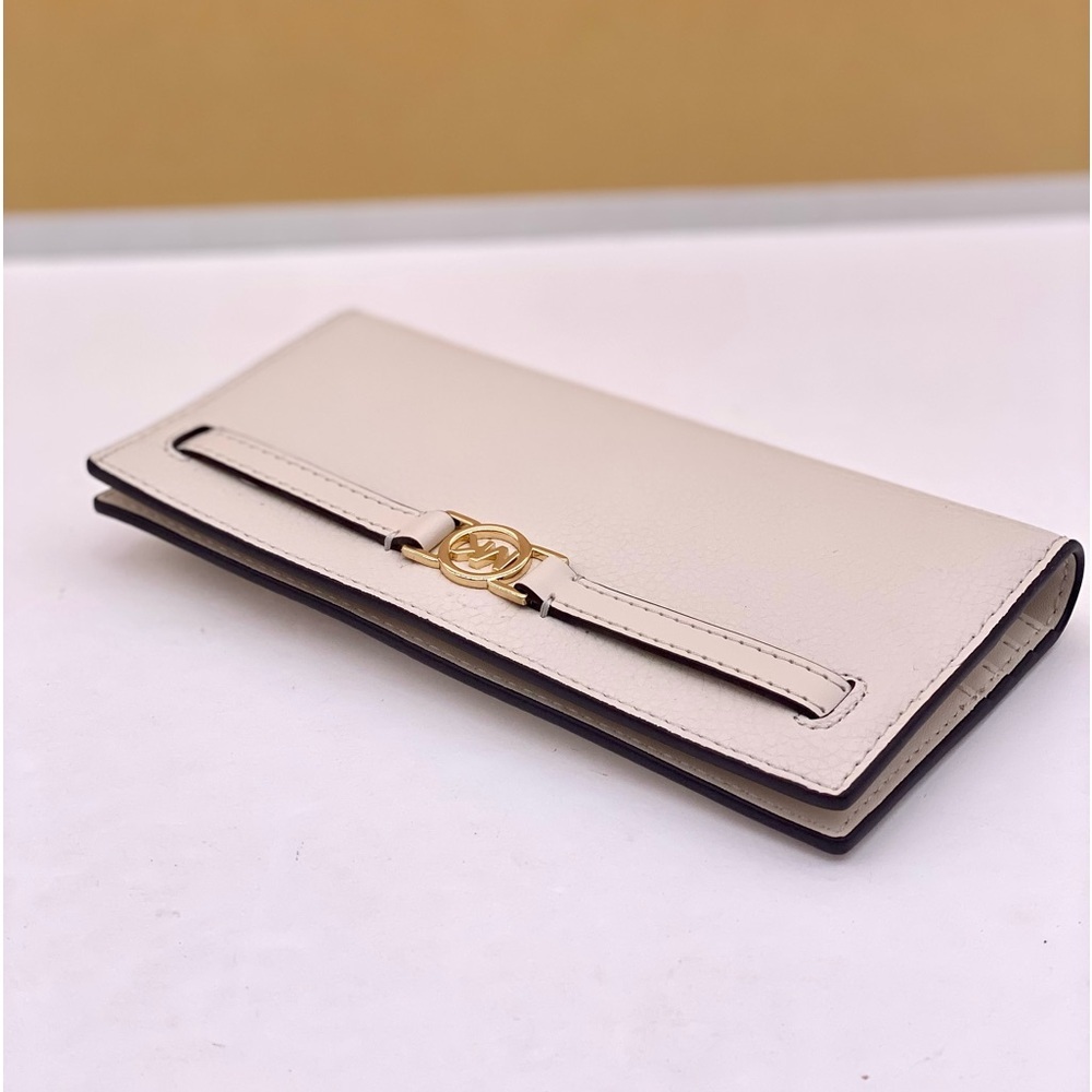 Michael Kors Reed Large Snap Bifold Wallet Light Cream - Picture 8 of 11